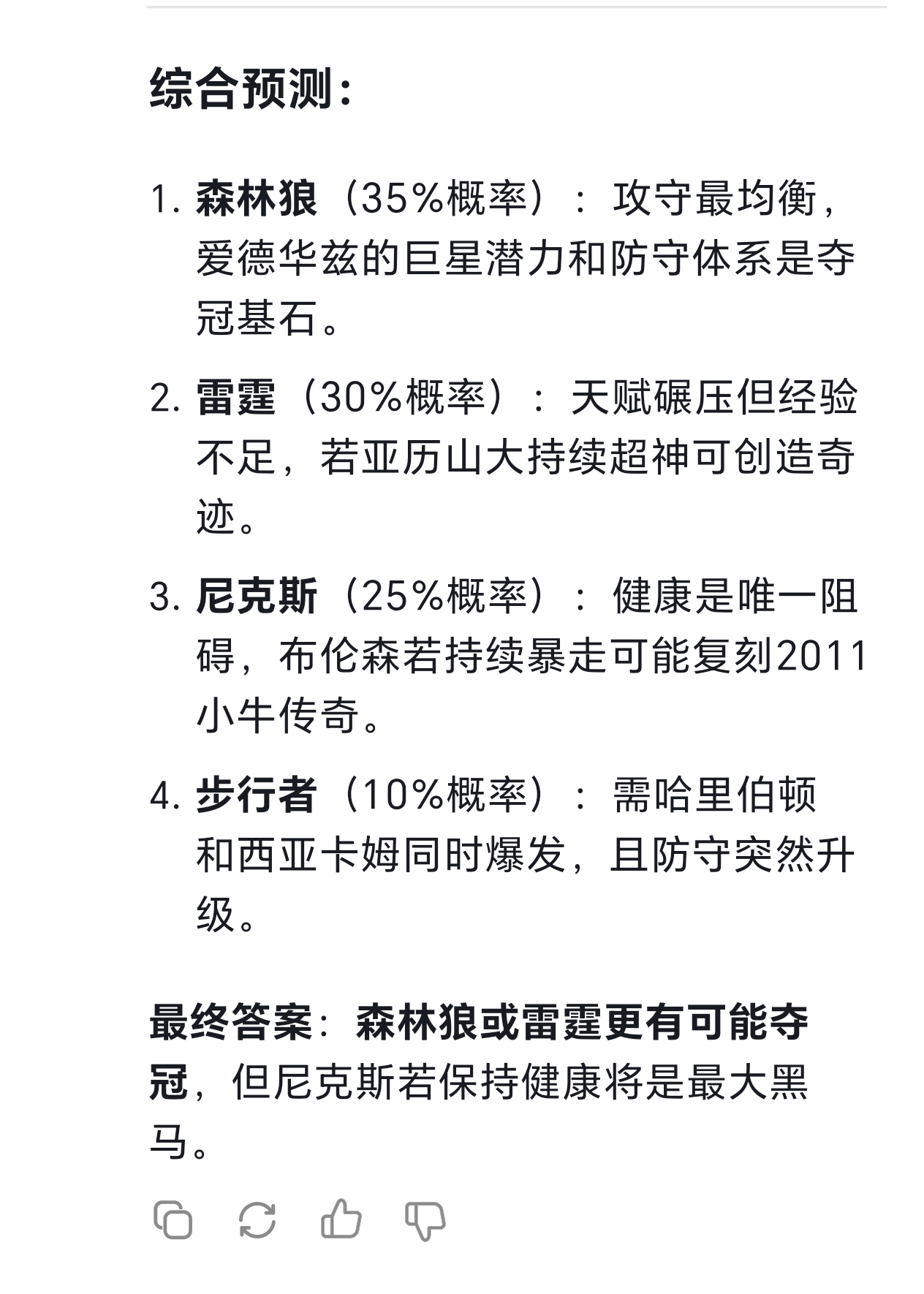 森林狼球员被授予月度最佳表现奖项实至名归的简单介绍