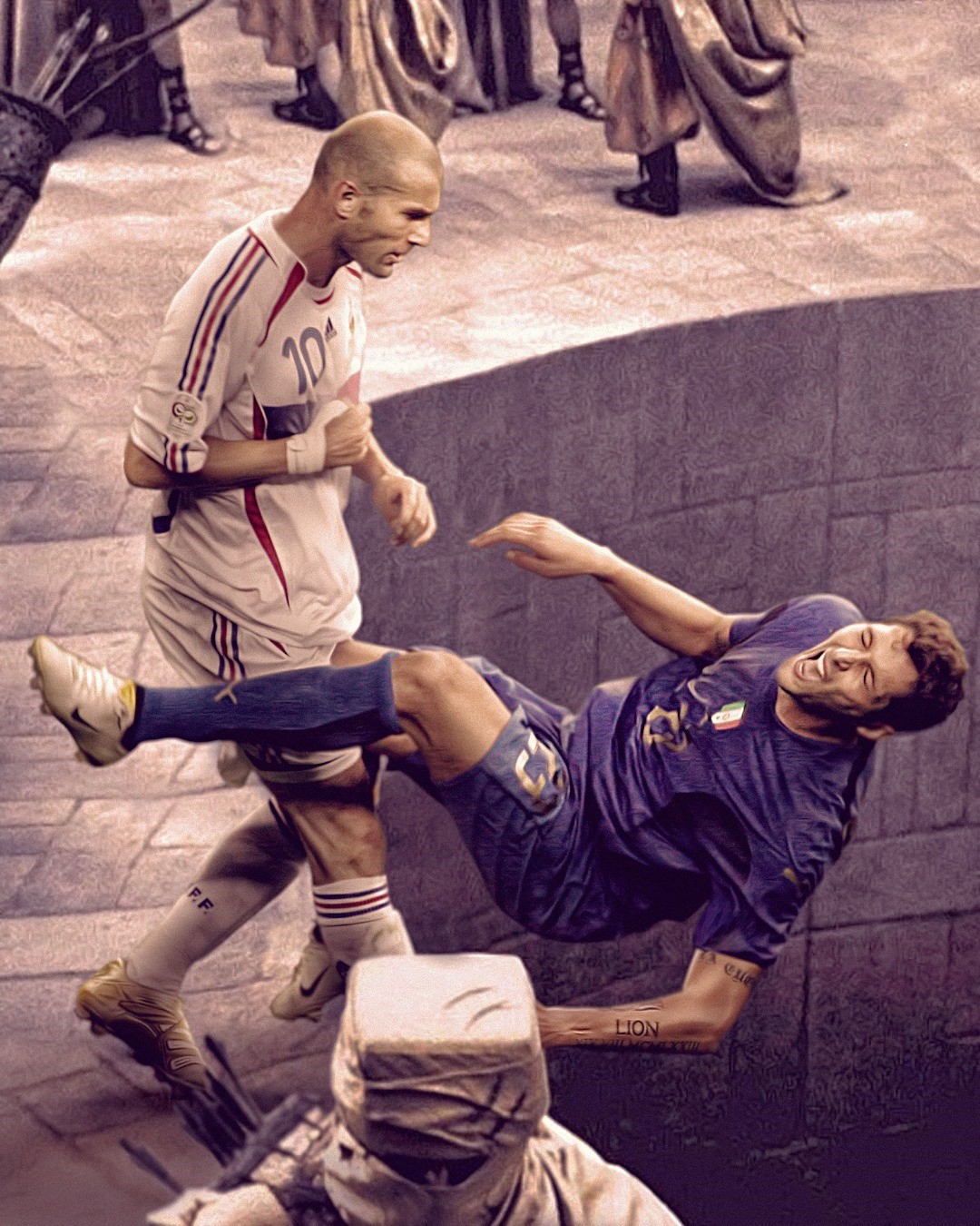 比赛中有体育道德风范，球员互相帮助